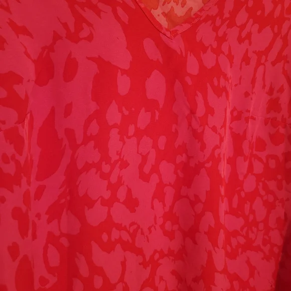 SHEIN Bold Red and Pink Blouse - Picture 3 of 3